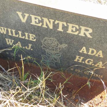 VENTER W.A.J. 1933-1999 & H.G.A. 1935-2015