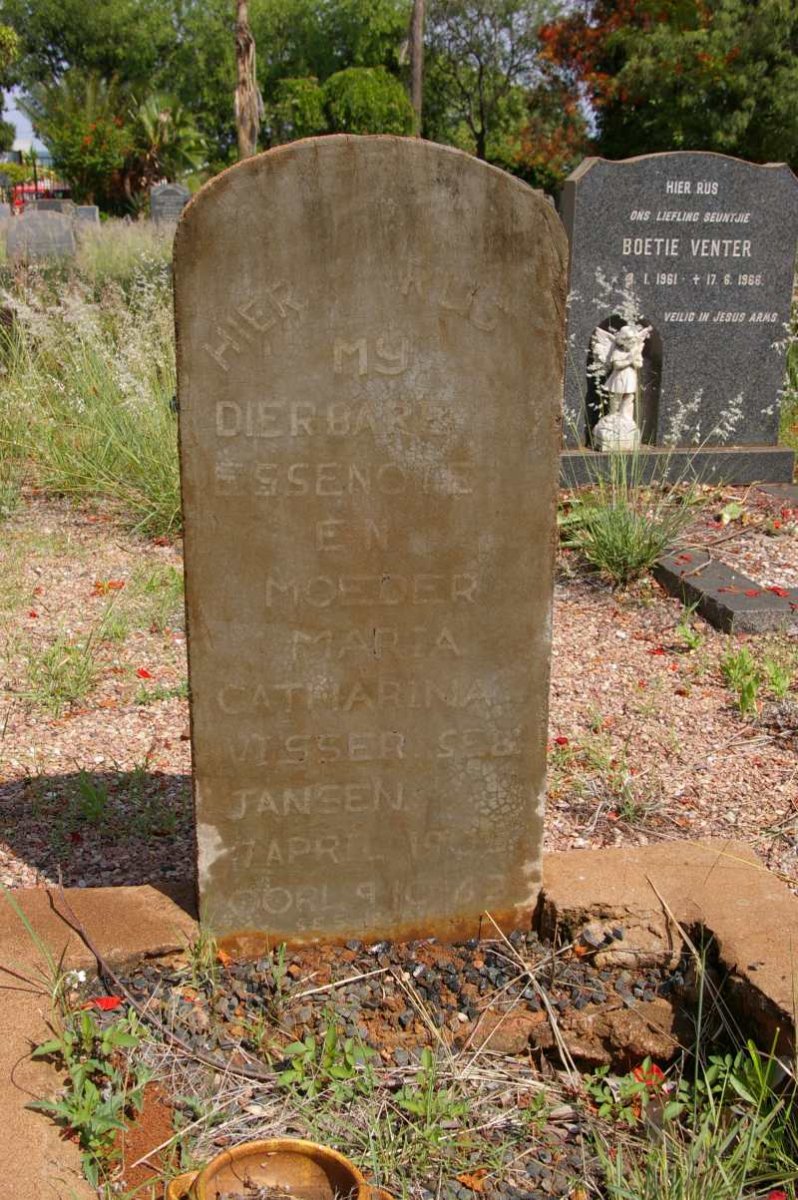 VISSER Maria Catharina nee JANSEN 19??-1963