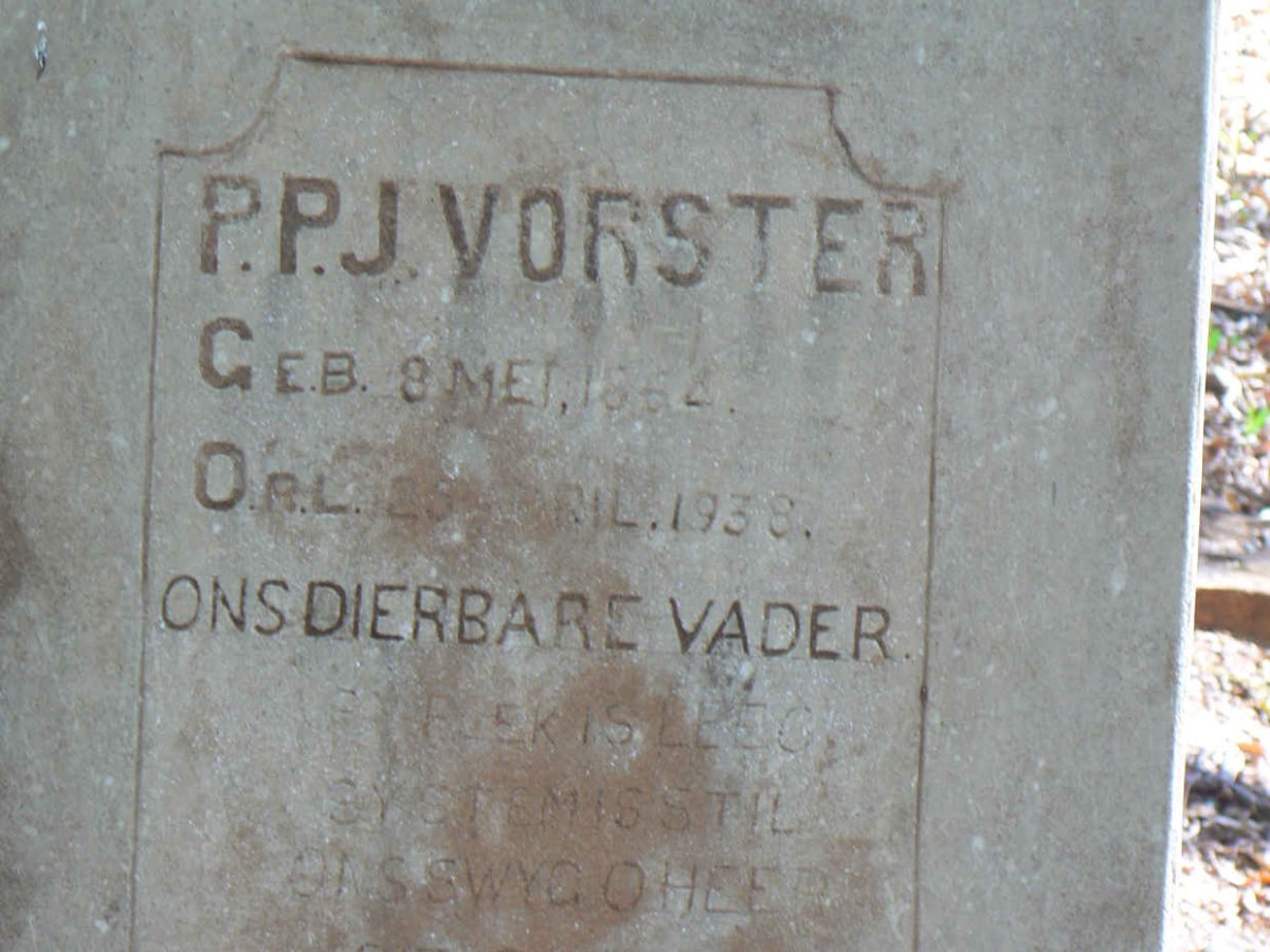 VORSTER P.P.J. 18?4-1938