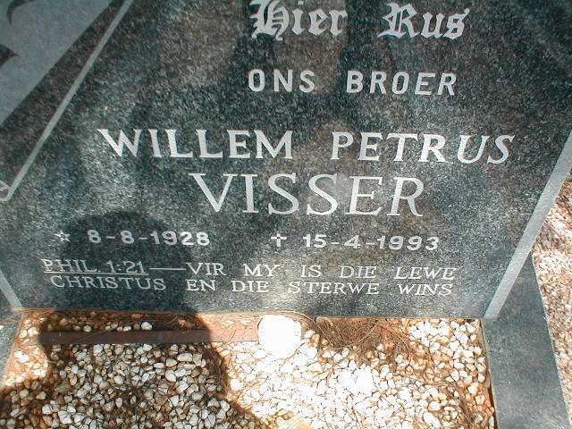 VISSER Willem Petrus 1928-1993