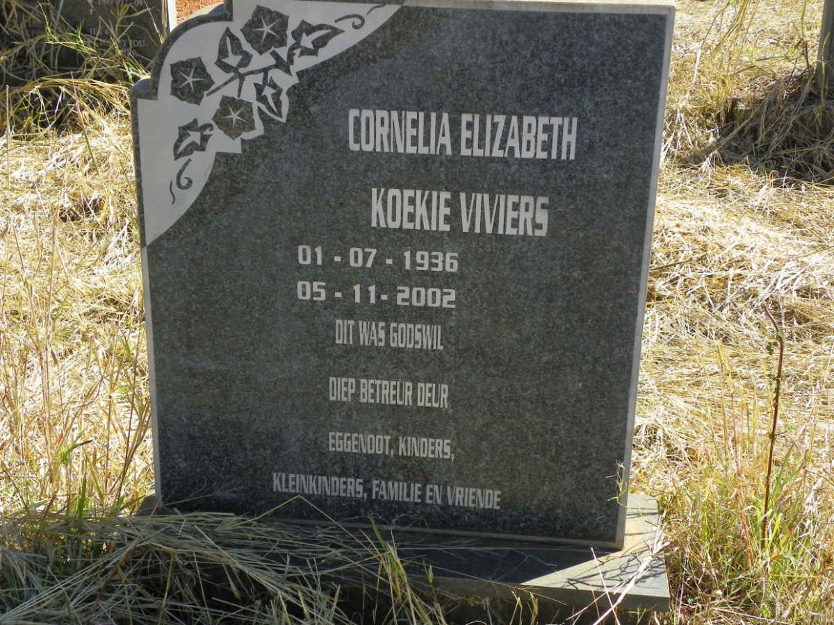 VIVIERS Cornelia Elizabeth 1936-2002