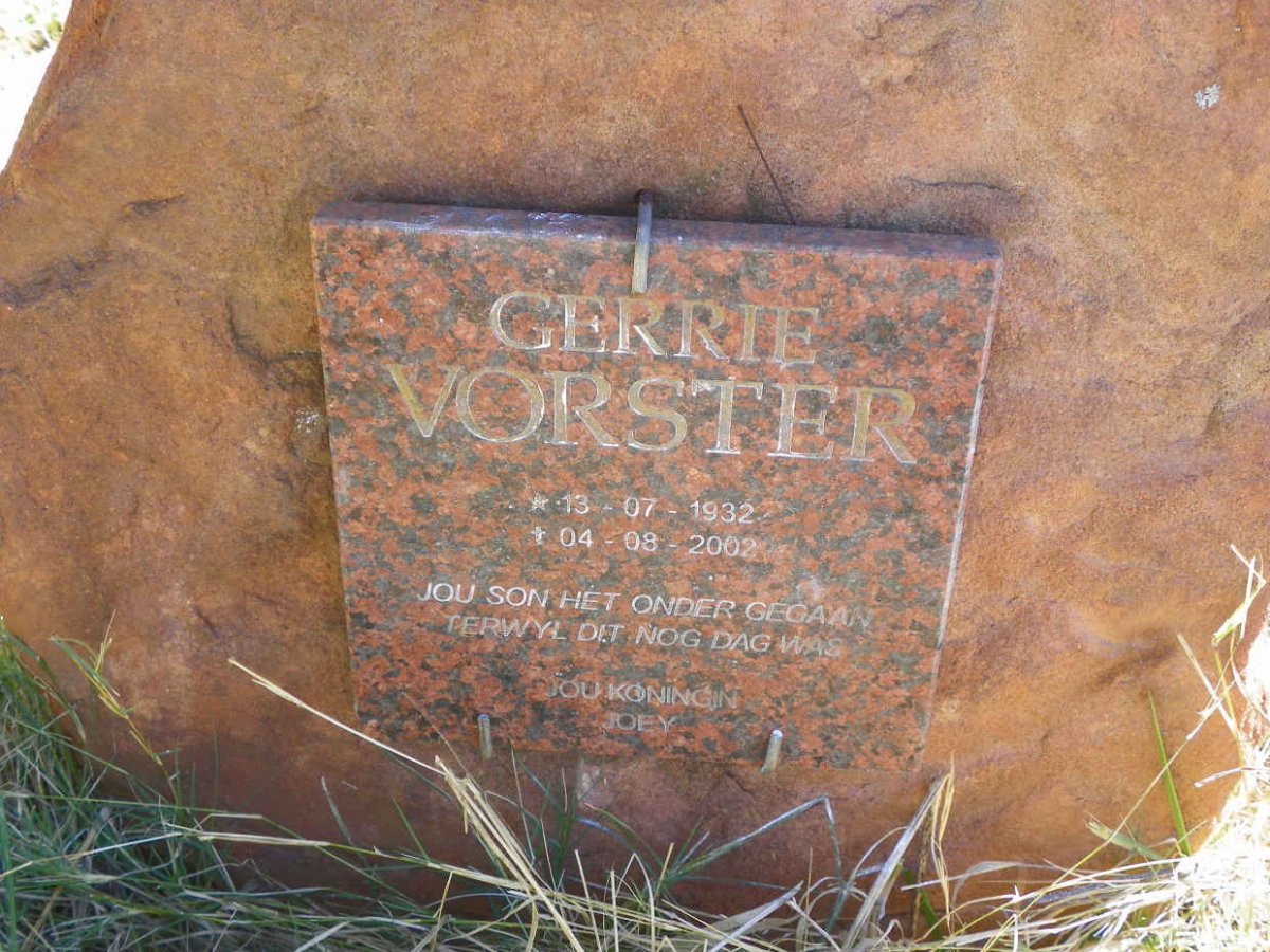 VORSTER Gerrie 1932-2002