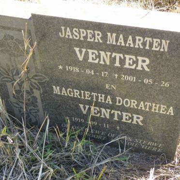VENTER Jasper Maarten 1918-2001 & Magrietha Dorathea 1919-