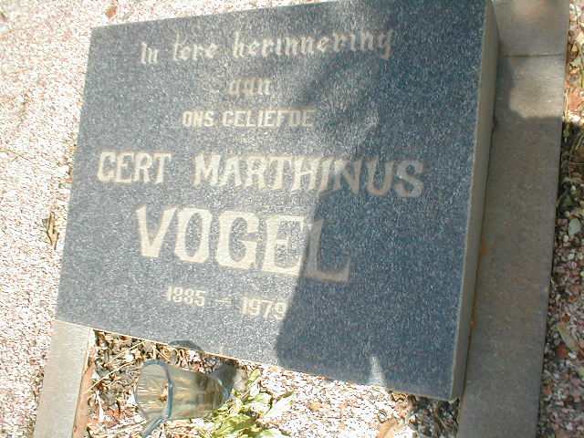VOGEL Gert Marthinus 1885-1979