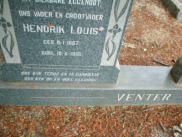 VENTER Hendrik Louis 1887-1966