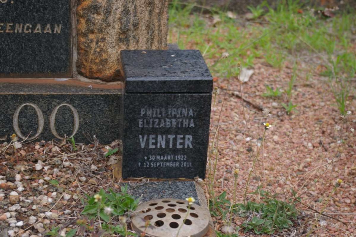 VENTER Phillipina Elizabetha 1922-2011