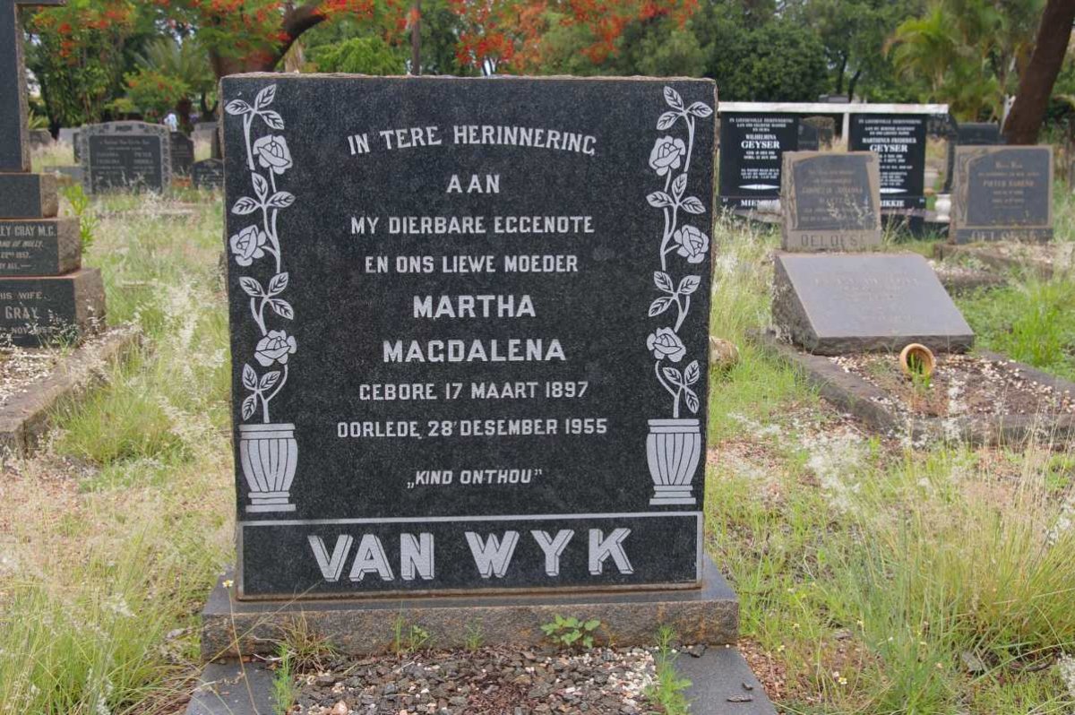 WYK Martha Magdalena, van 1897-1955