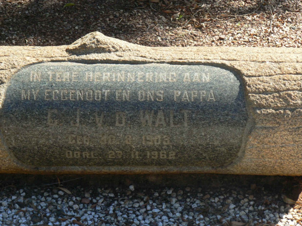 WALT G.J., v.d. 1903-1962