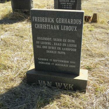 WYK Frederick Gerhardus Christiaan Leroux, van 1911-2000