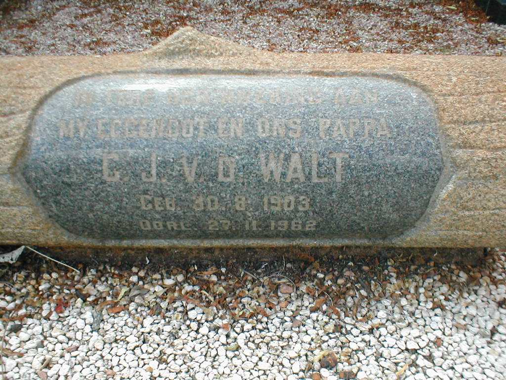 WALT C.J., van der 1903-1962