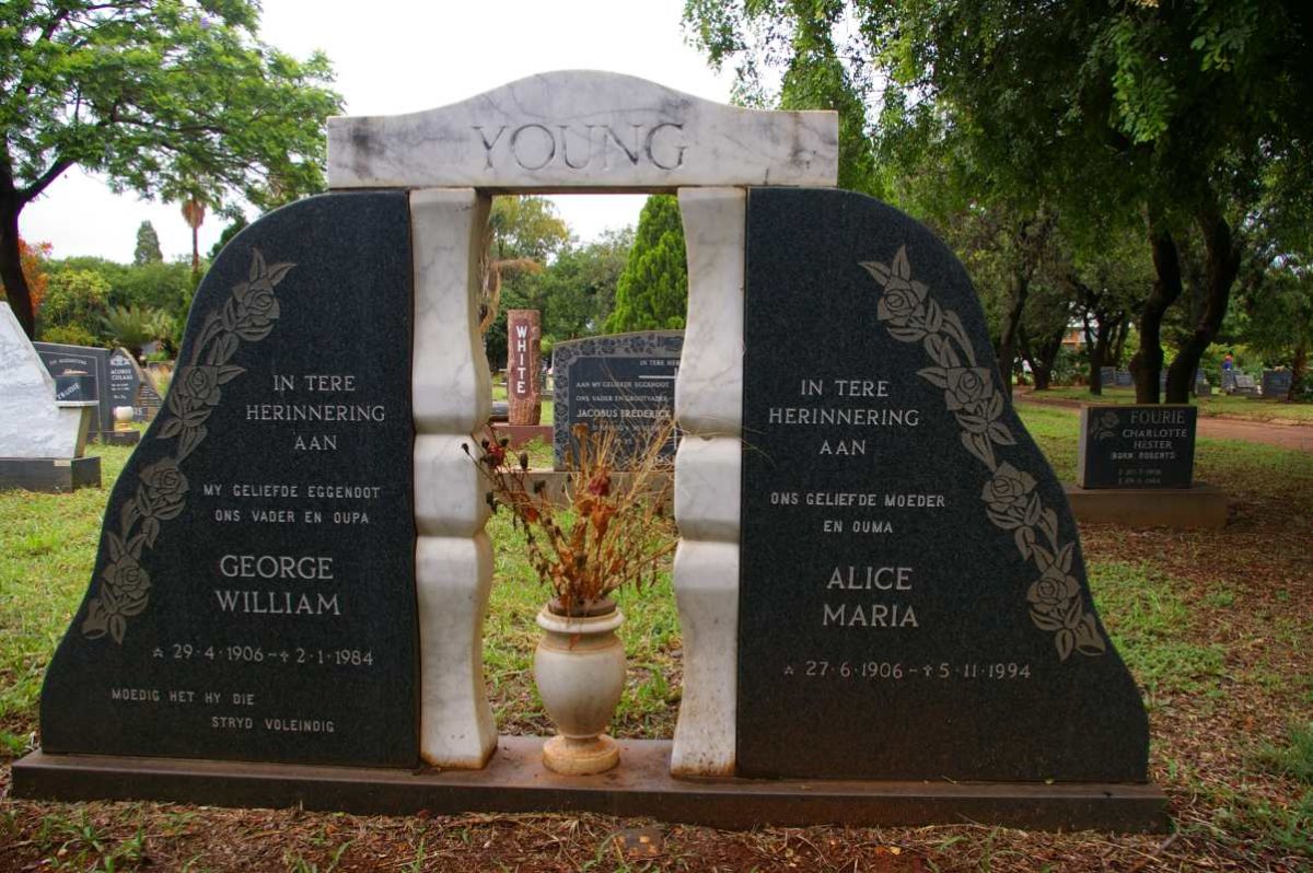 YOUNG George William 1906-1984 &amp; Alice Maria 1906-1994