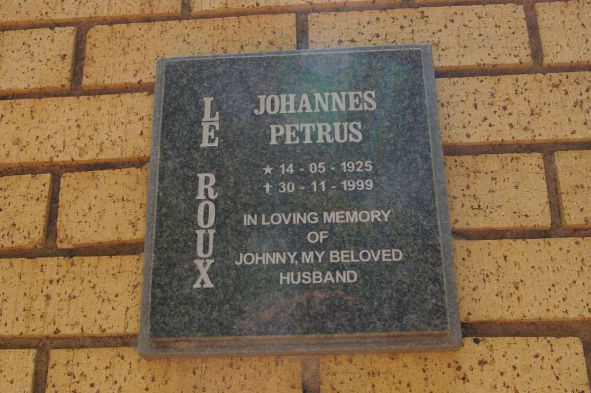 ROUX Johannes Petrus, le 1925-1999