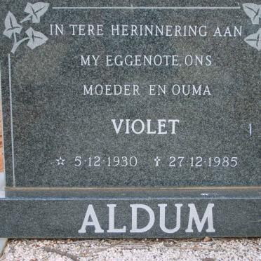 ALDUM Violet 1930-1985