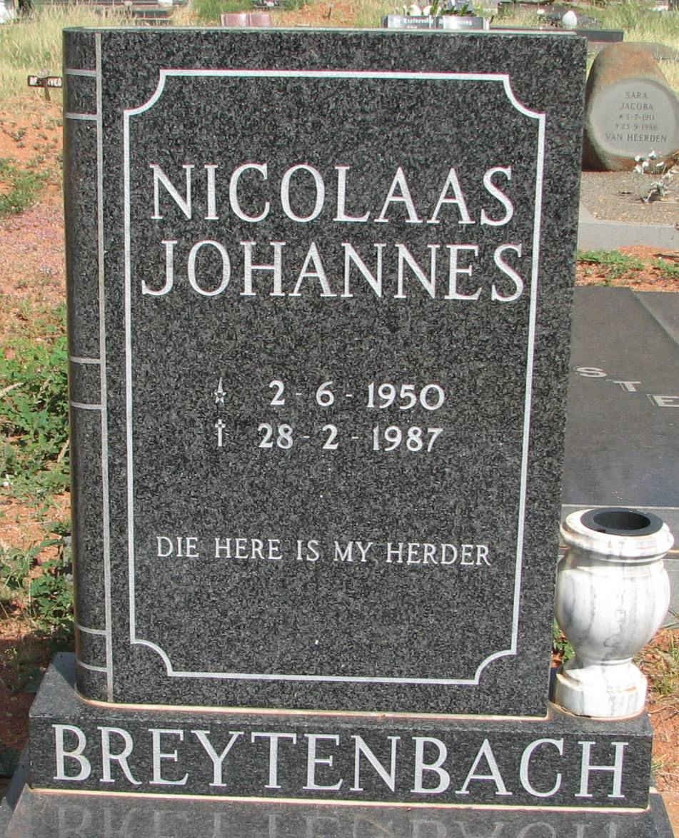 BREYTENBACH Nicolaas Johannes 1950-1987