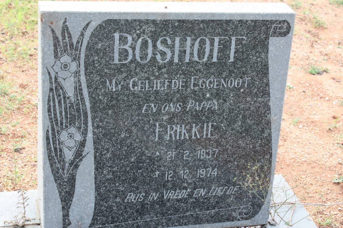 BOSHOFF Frikkie 1932-1974