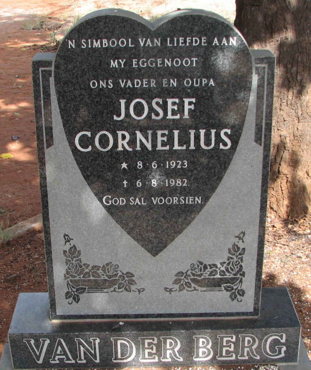 BERG Josef Cornelius, van der 1923-1982