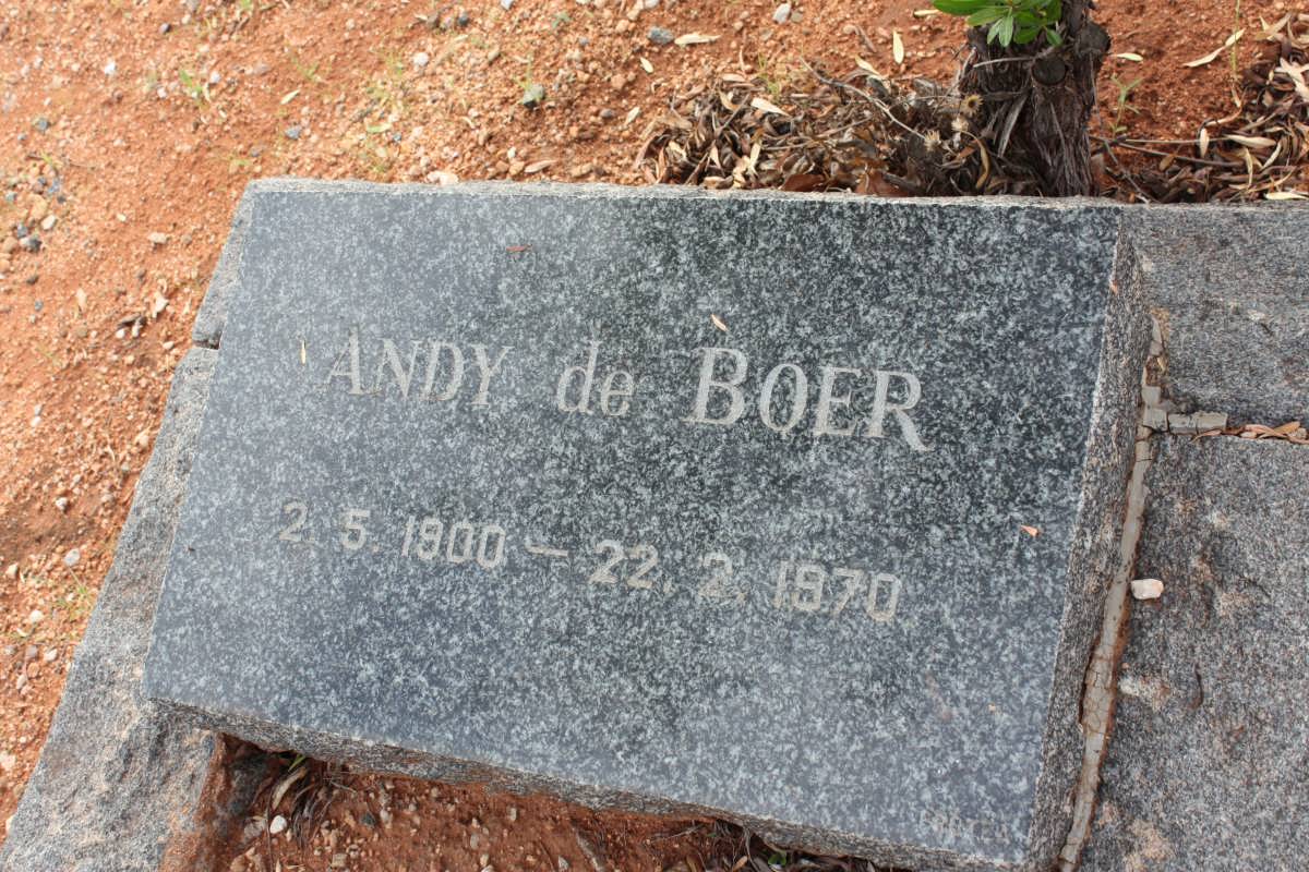 BOER Andy, de 1900-1970
