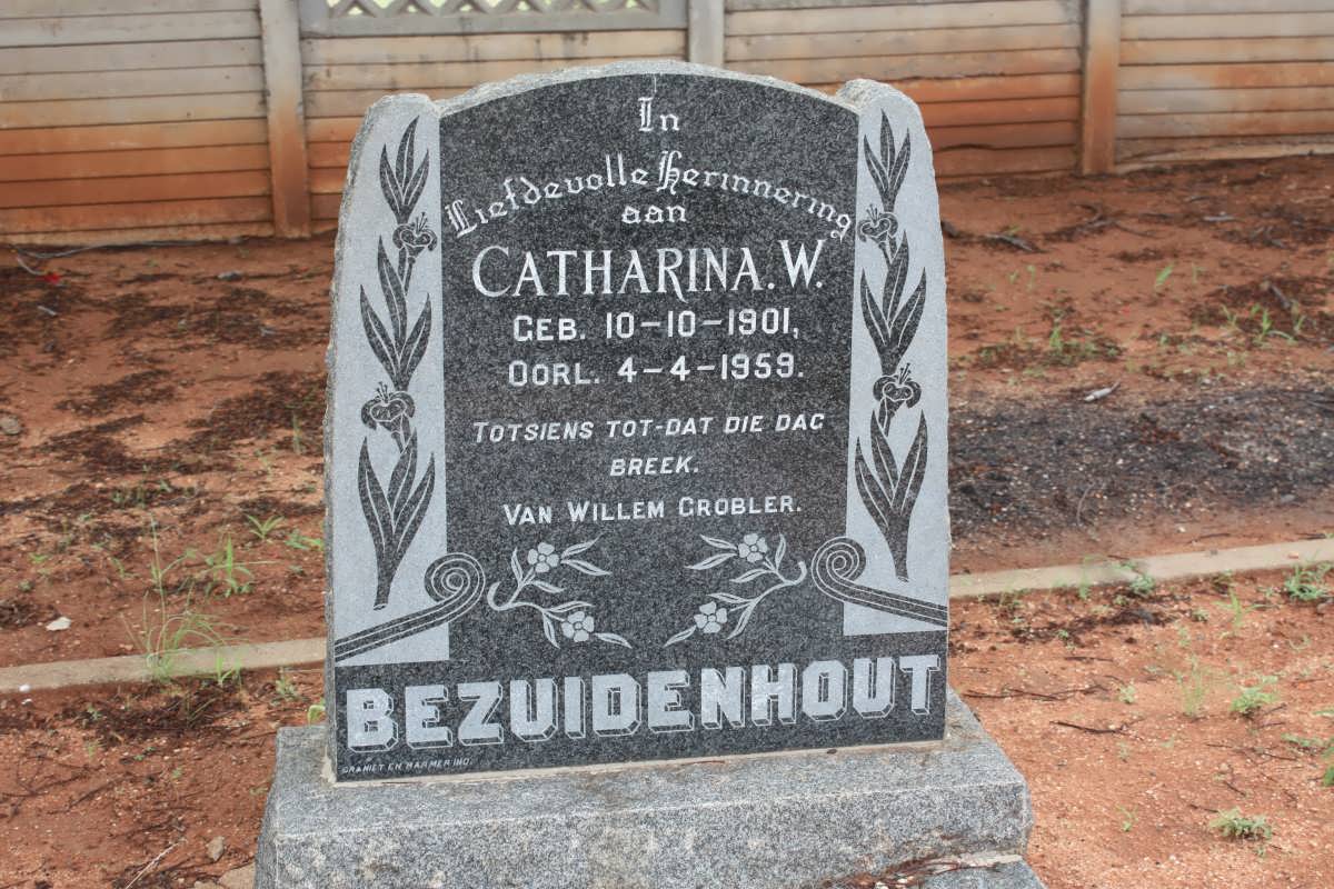 BEZUIDENHOUT Catharina W. 1901-1959