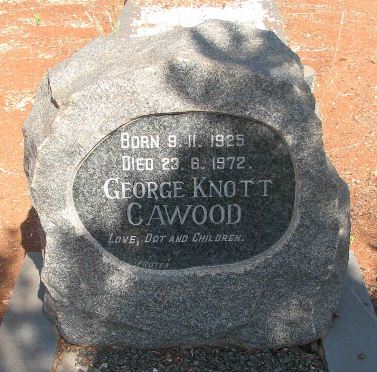 CAWOOD George Knott 1925-1972