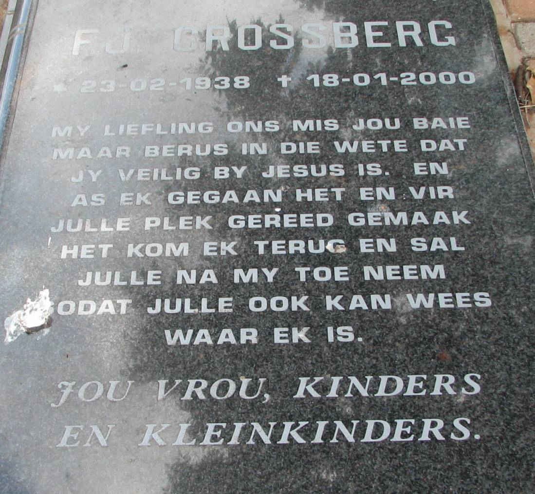 CROSSBERG F.J. 1938-2000