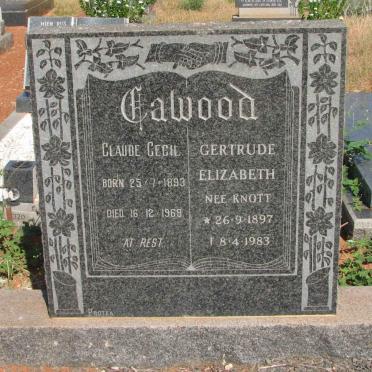 CAWOOD Claude Cecil 1893-1968 &amp; Gertrude Elizabeth KNOTT 1897-1983