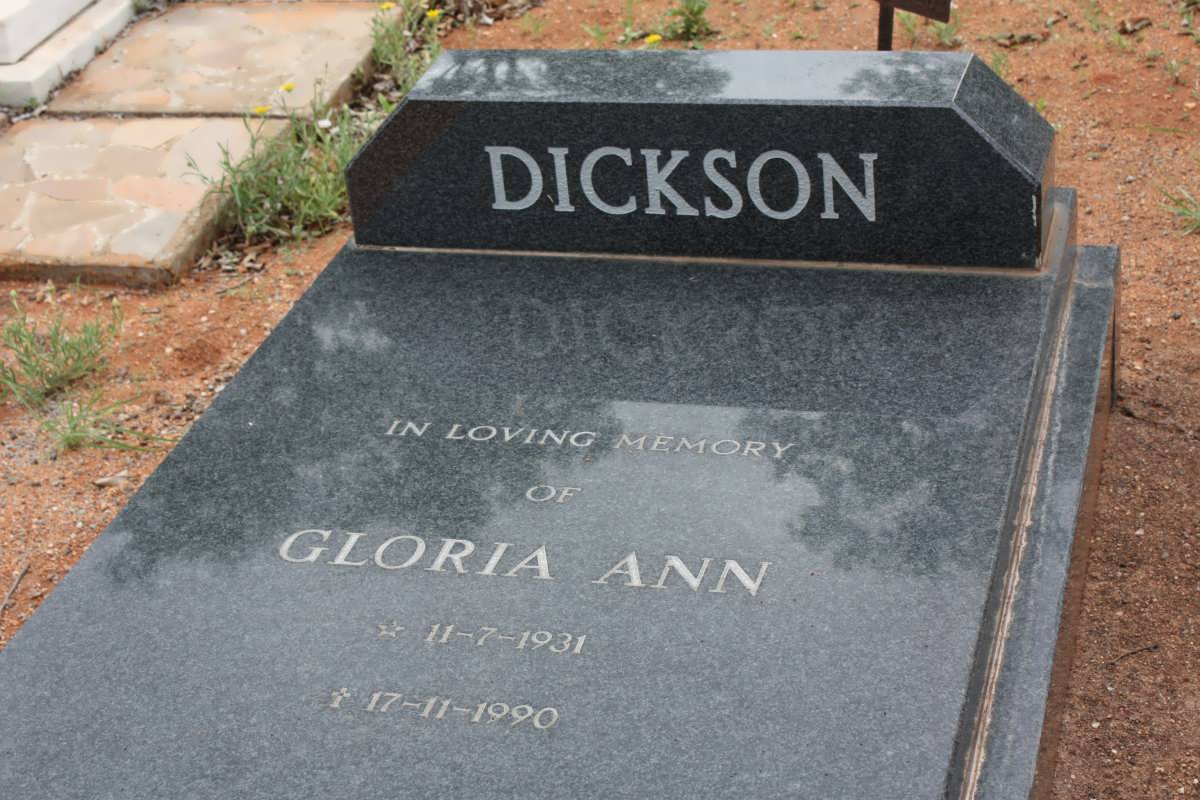 DICKSON Gloria Ann 1931-1990