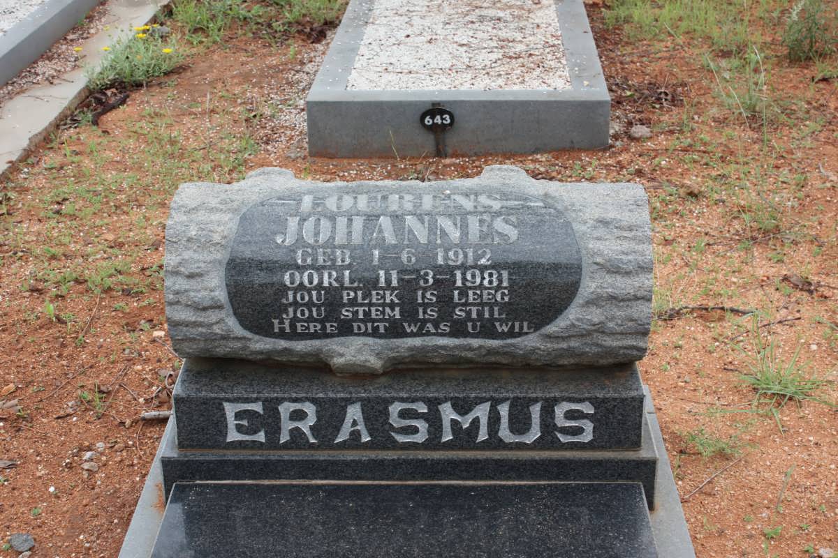 ERASMUS Lourens Johannes 1912-1981