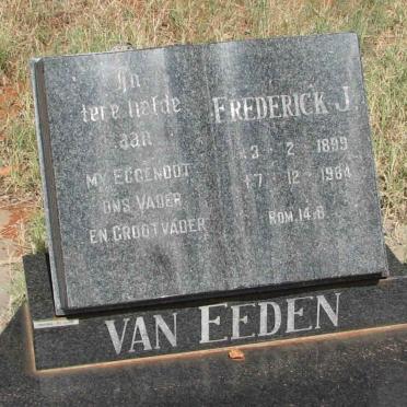 EEDEN Frederick J., van 1899-1964