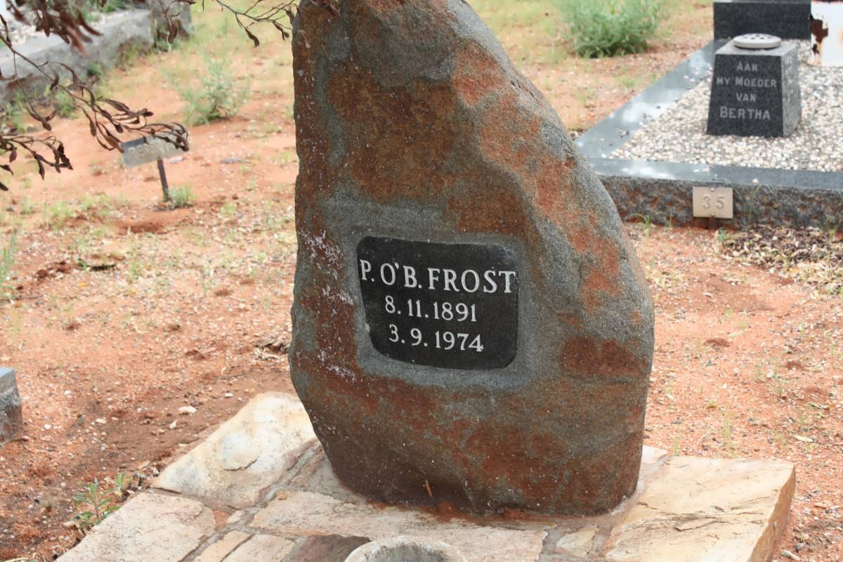 FROST P. O'B. 1891-1974
