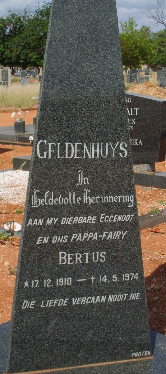 GELDENHUYS Bertus 1910-1974