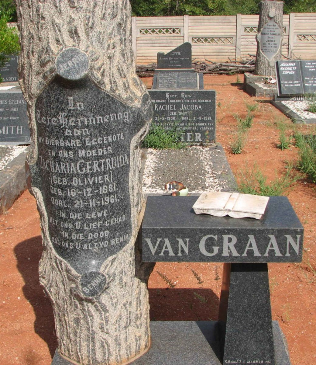 GRAAN Zacharia Gertruida, van nee OLIVIER 1881-1961