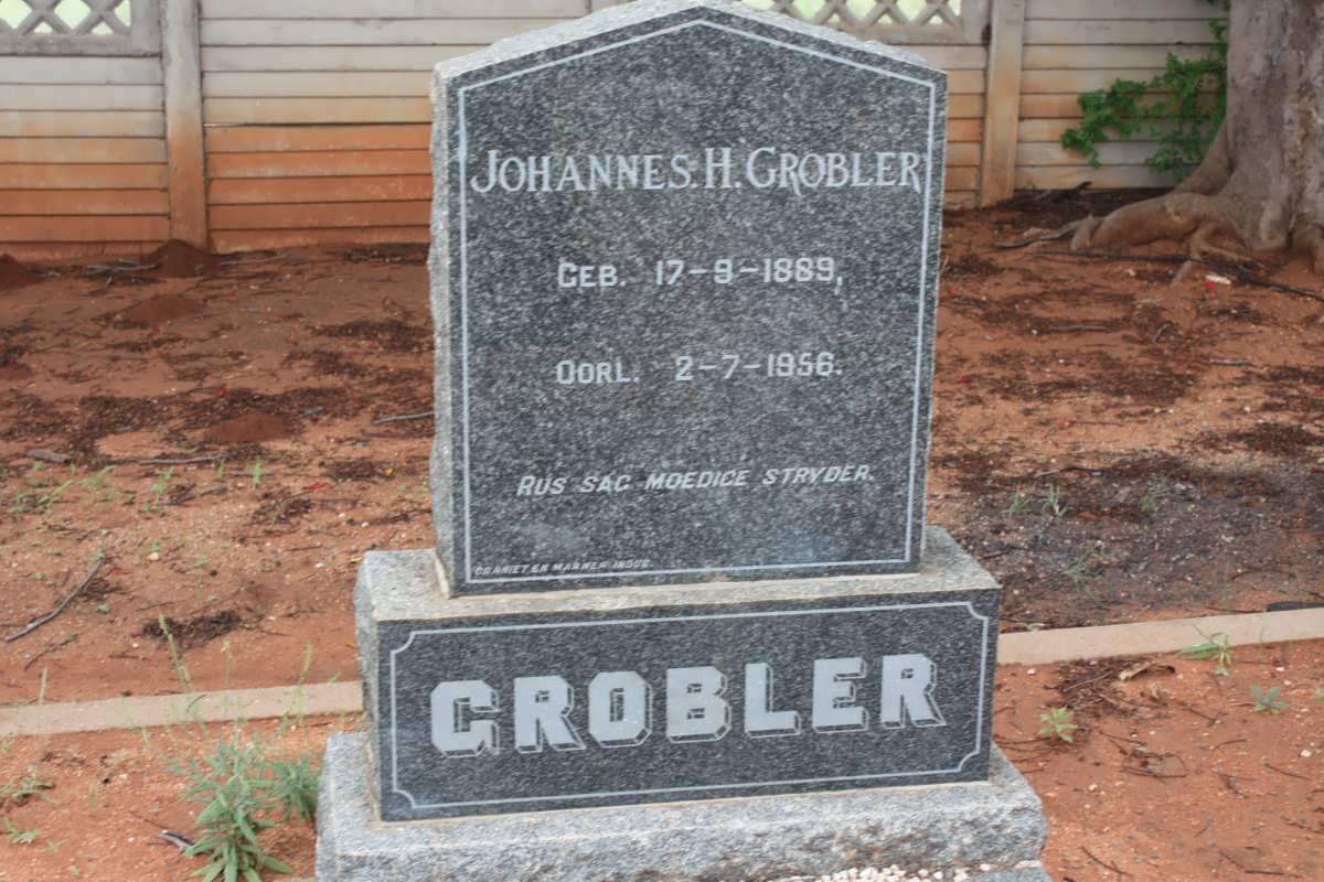 GROBLER Johannes H. 1889-1956