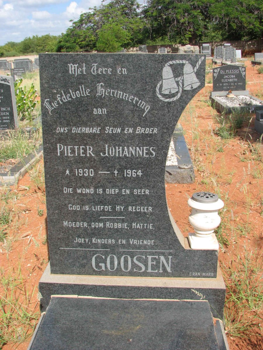 GOOSEN Pieter Johannes 1930-1964