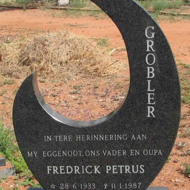 GROBLER Fredrick Petrus 1933-1987