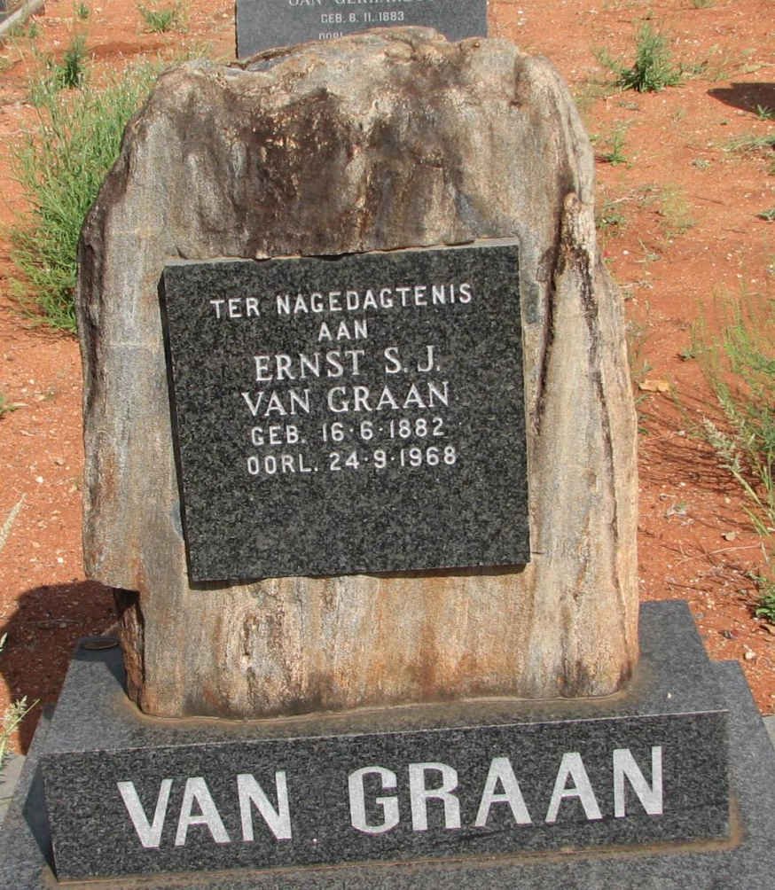 GRAAN Ernst S.J. van 1882-1968