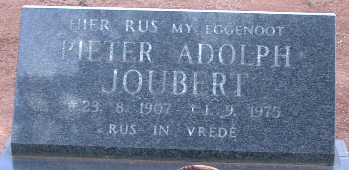 JOUBERT Pieter Adolph 1907-1975