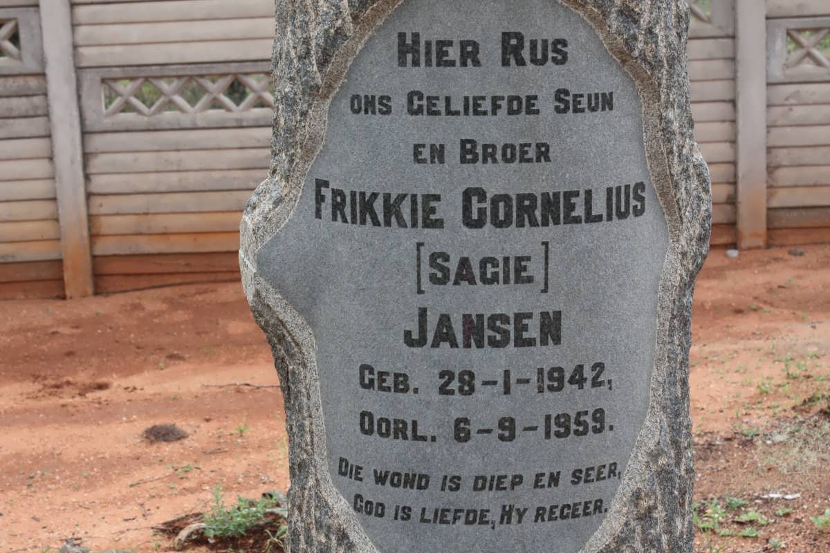 JANSEN Frikkie Cornelius 1942-1959