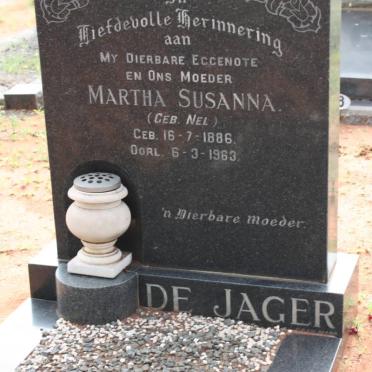 JAGER Martha Susanna, de nee NEL 1886-1963