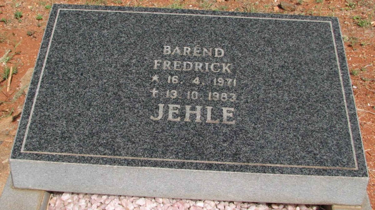 JEHLE Barend Fredrick 1971-1983