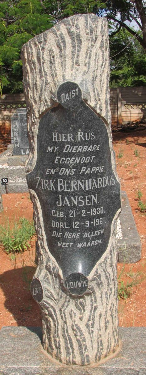JANSEN Zirk Bernhardus 1930-1961