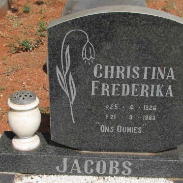 JACOBS Christina Frederika 1926-1983