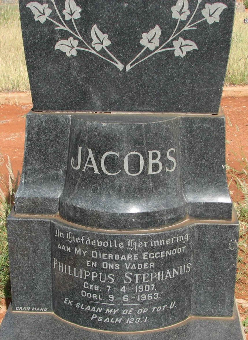 JACOBS Phillippus Stephanus 1907-1963