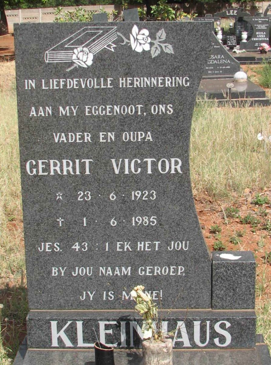 KLEINHAUS Gerrit Victor 1923-1985