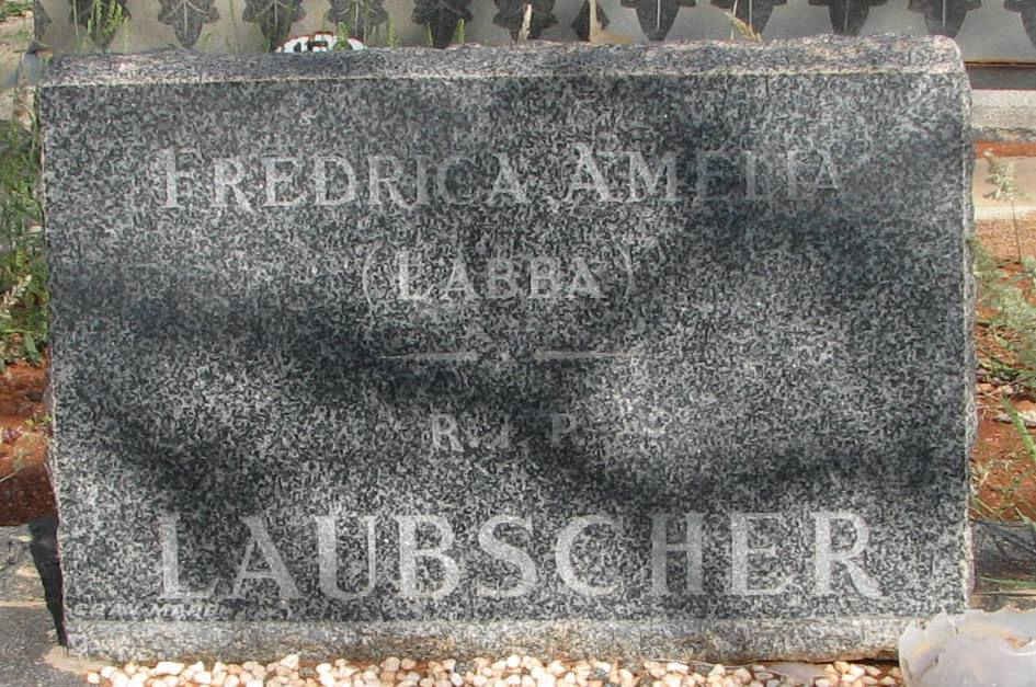 LAUBSCHER Fredrica Amelia