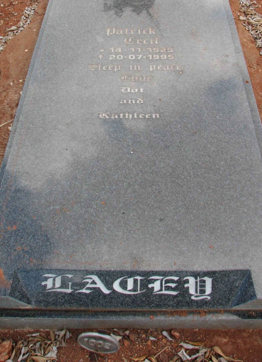 LACEY Patrick Cecil 1925-1995