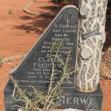 MERWE Clasina Frederika, van der nee DANNHAUSER 1902-1963
