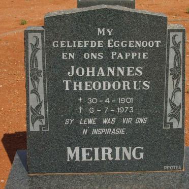 MEIRING Johannes Theodorus 1901-1973