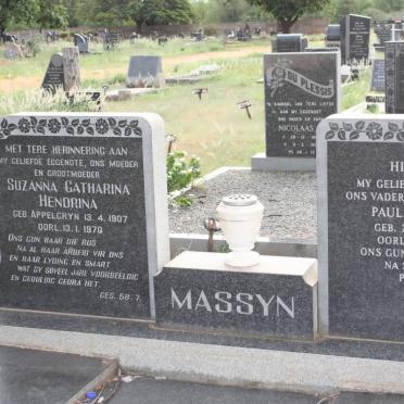 MASSYN Paul Jacobus 1898-1977 &amp; Suzanna Catharina Hendrina APPELGRYN 1907-1970