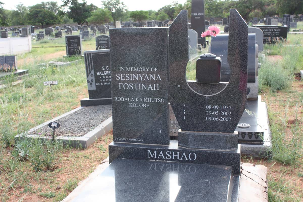 MASHAO Sesinyana Fostinah 1957-2002
