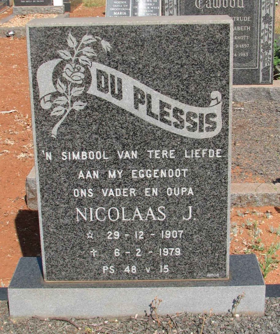 PLESSIS Nicolaas J., du 1907-1979